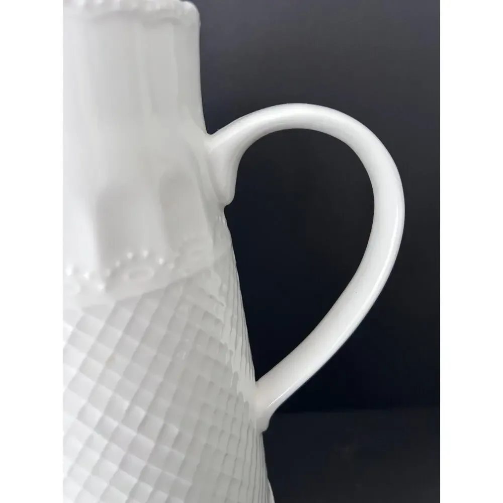 Lauren, Ralph Lauren, Spring Lace, White Porcelain Pitcher 9 3/4